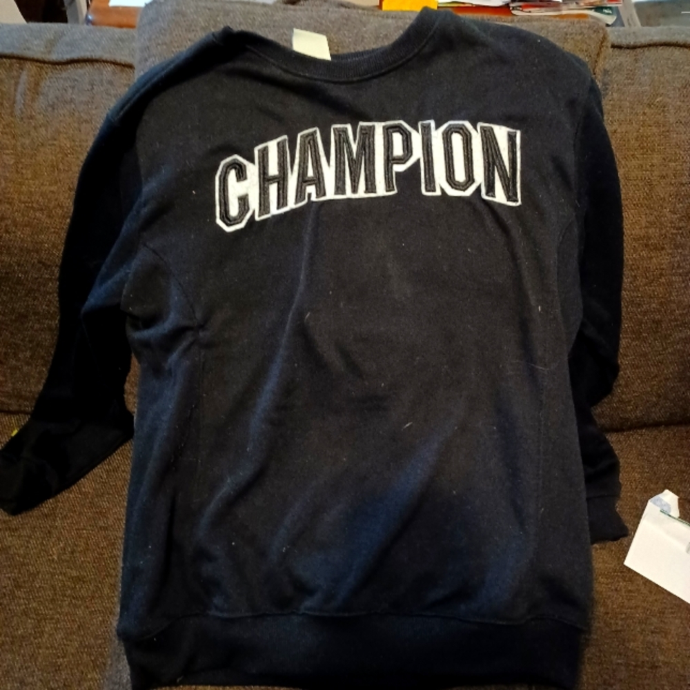 Black acampion sweater, size extra large.